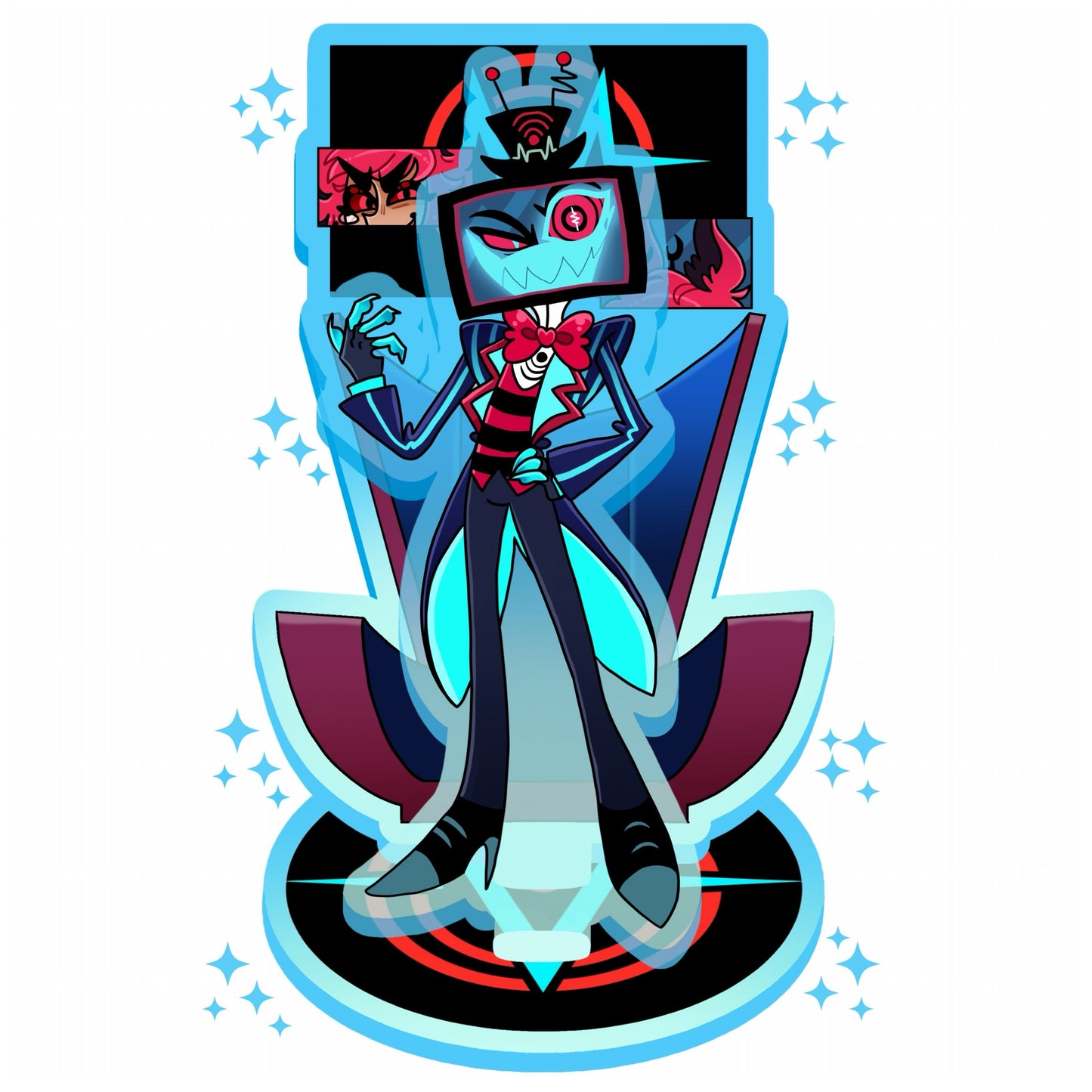 Vox Of The Vees - PREORDER FANMADE Hazbin Hotel Acrylic Standee By Jamealipuff