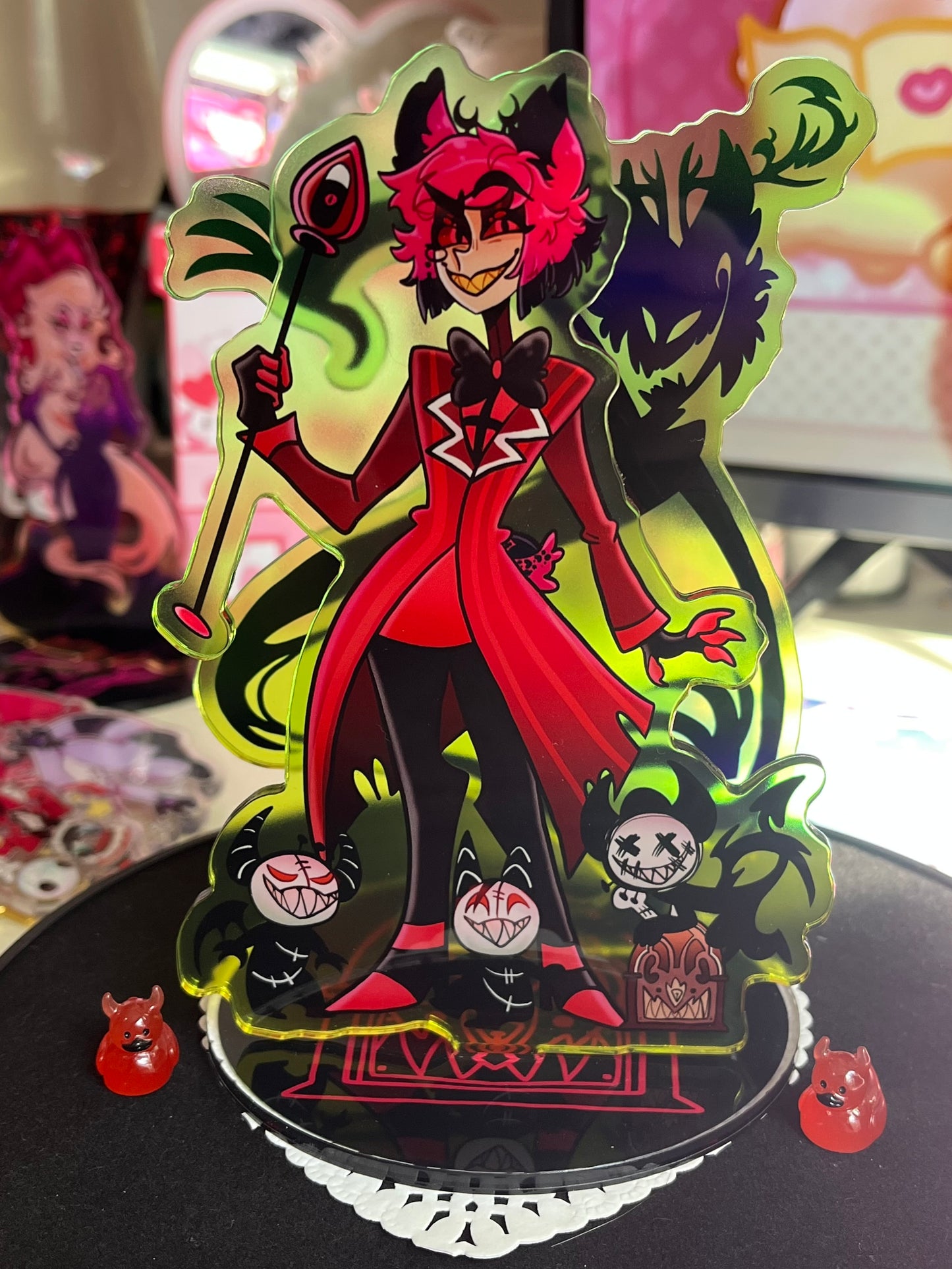 Alastor The Radio Demon - FANMADE Hazbin Hotel Acrylic Standee By Jamealipuff