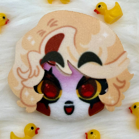 Hazbin Hotel 3D Plush Head Button Pins By Jamealipuff