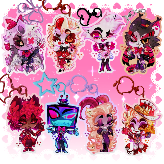 PREORDER Hazbin Hotel Keychains By Jamealipuff