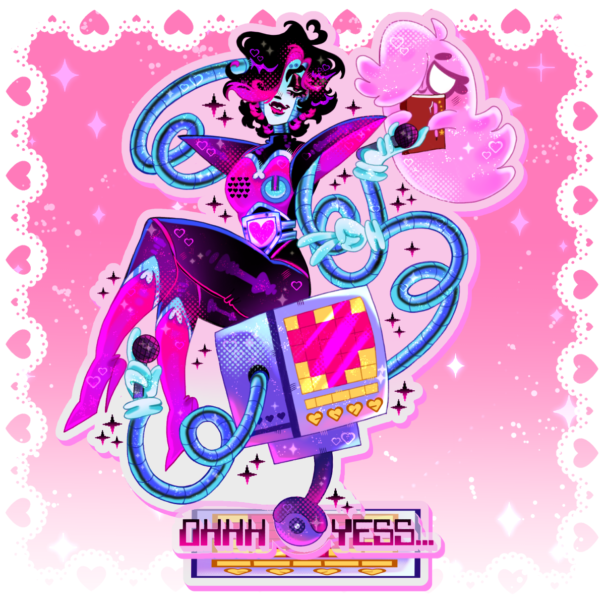Mettaton - PREORDER FANMADE Undertale Acrylic Standee By Jamealipuff