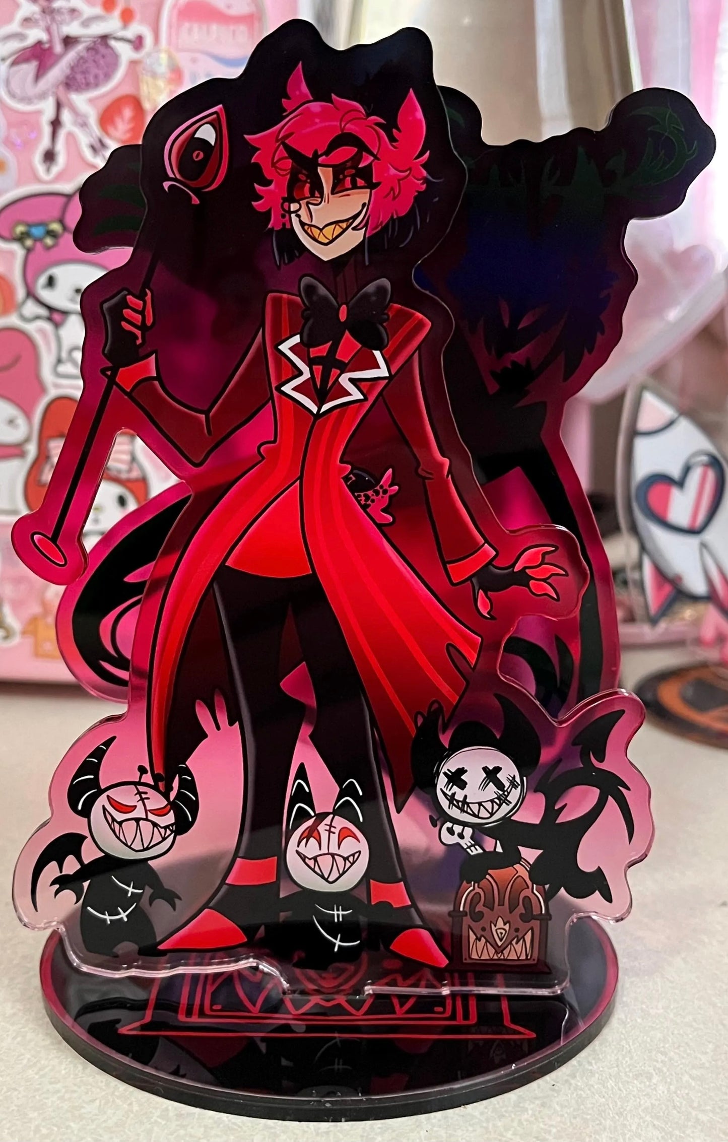 Alastor The Radio Demon - FANMADE Hazbin Hotel Acrylic Standee By Jamealipuff