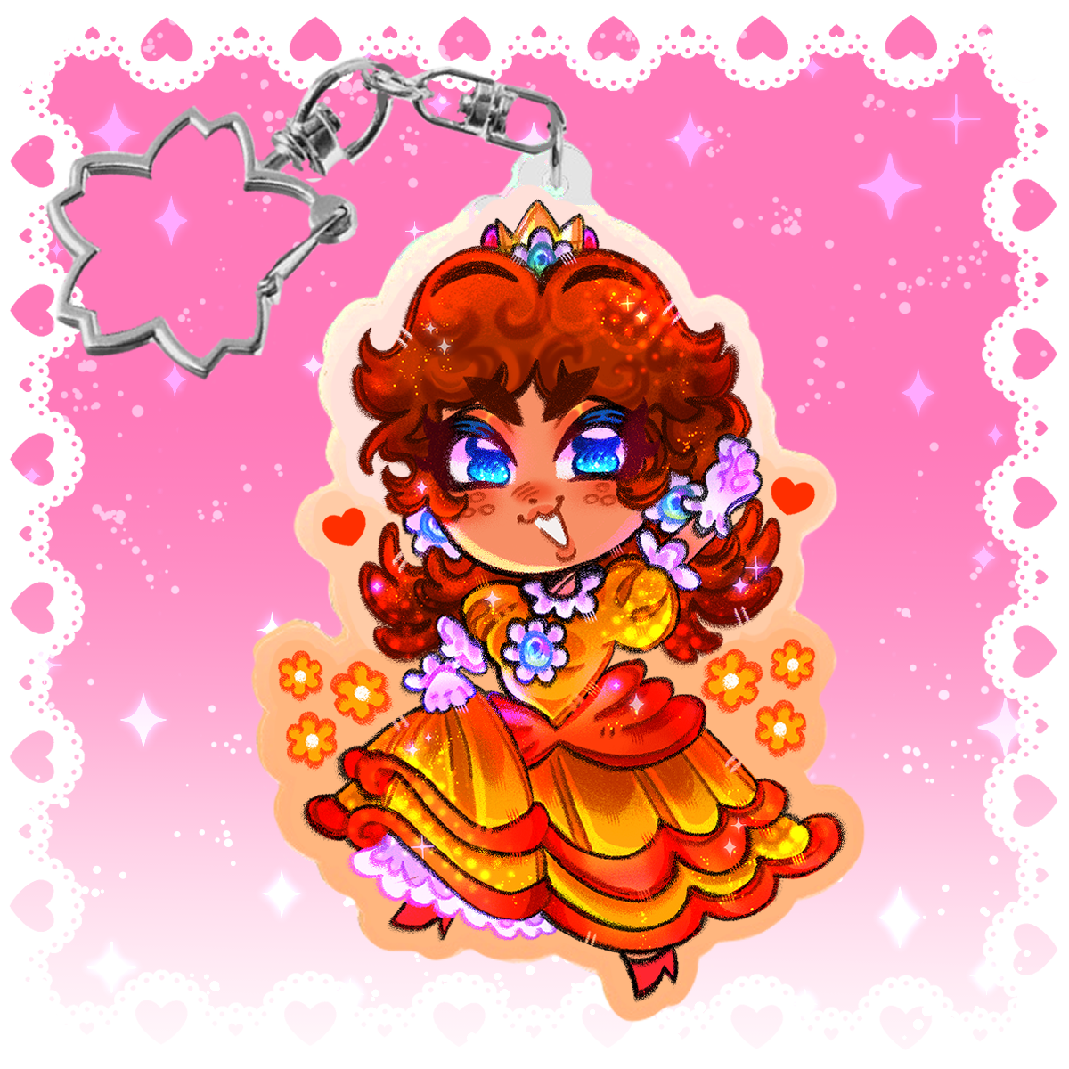 Princess Keychains - PREORDER FANMADE Mario Acrylic Keychain By Jamealipuff
