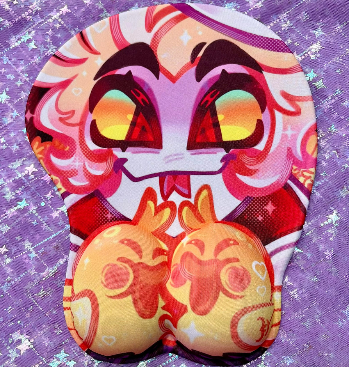 Lucifer's Quack-Tastic Cushion - PREORDER FANMADE Hazbin Hotel 3D Mousepad By Jamealipuff