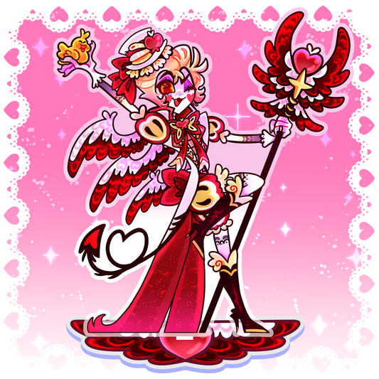 Magical Girl Lucifer - PREORDER FANMADE Hazbin Hotel Acrylic Standee By Jamealipuff