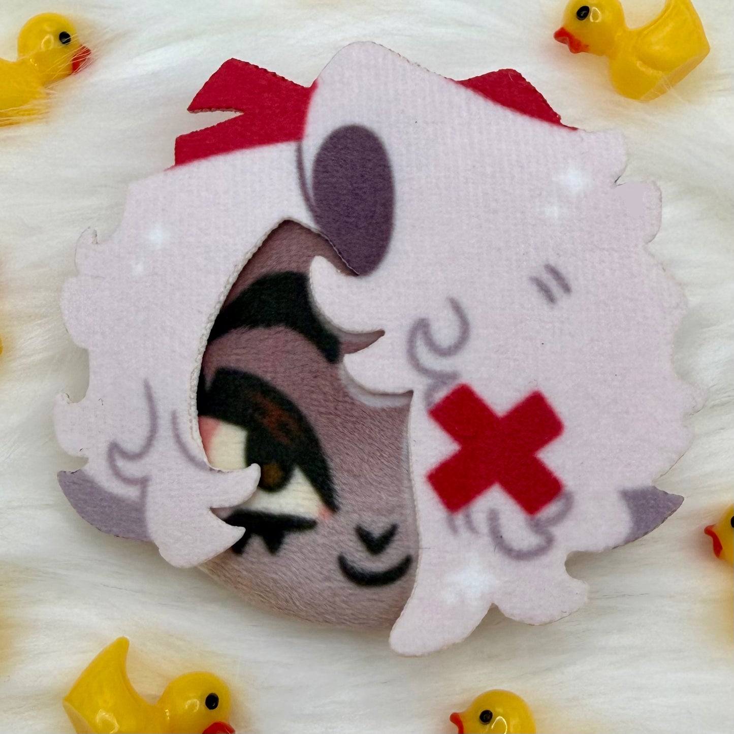 Hazbin Hotel 3D Plush Head Button Pins By Jamealipuff