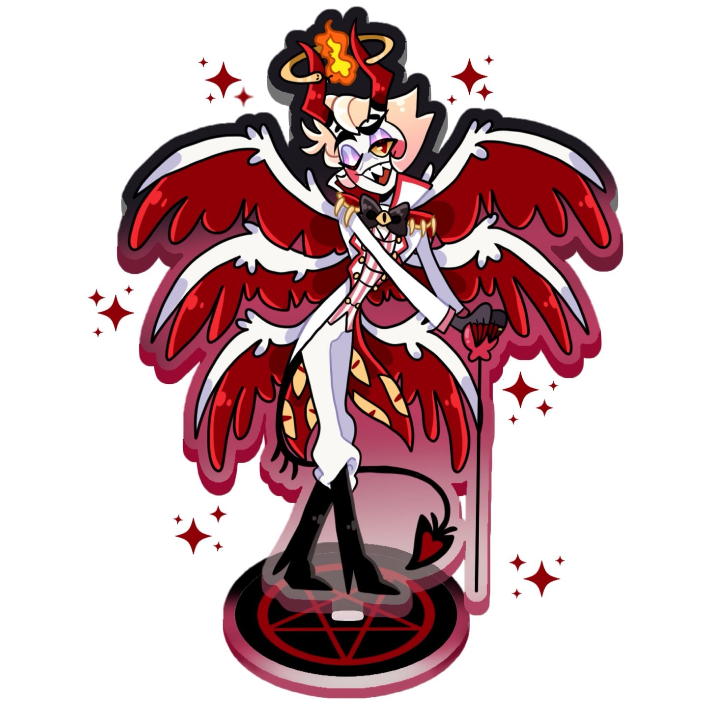 Lucifer Morningstar - PREORDER LAST RUN FANMADE Hazbin Hotel Acrylic Standee By Jamealipuff