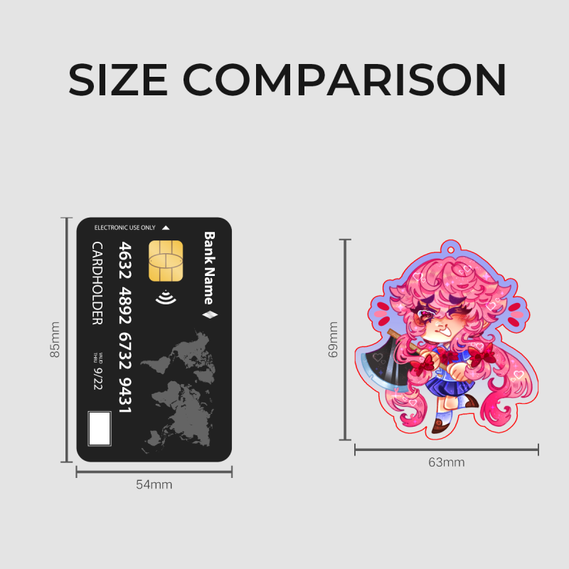 Yuno Gasai - PREORDER FANMADE Future Diary Acrylic Keychain By Jamealipuff