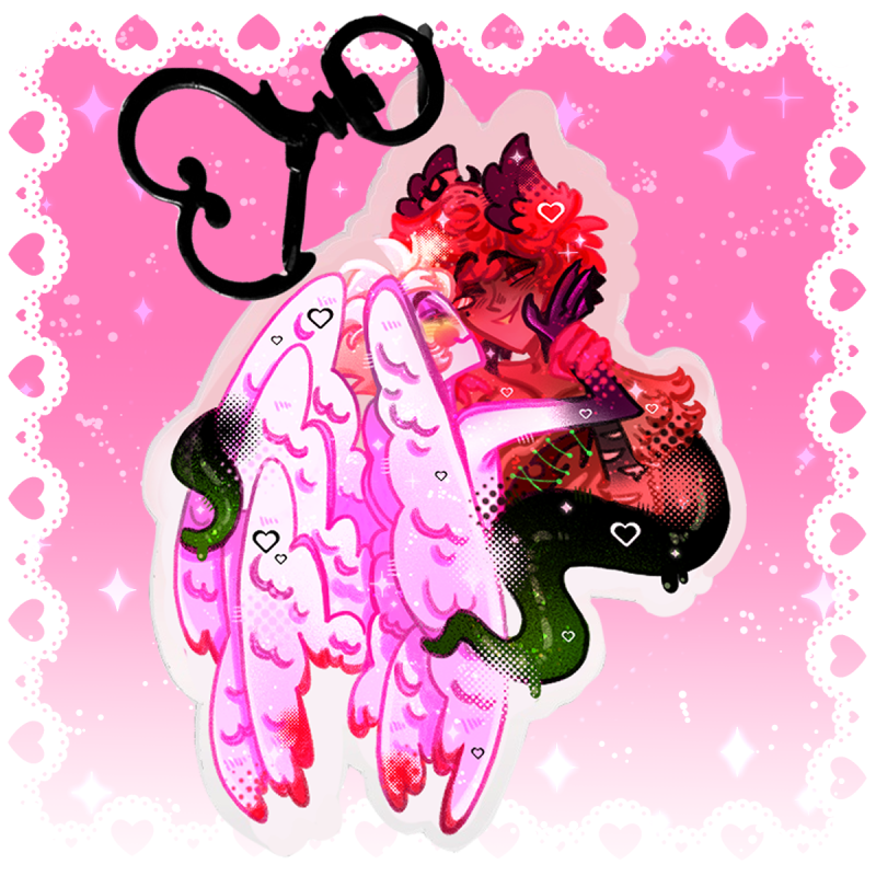PREORDER RadioApple Hazbin Hotel Keychain By Jamealipuff