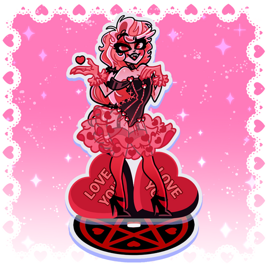 Charlie - IN HAND Valentine’s 2025 FANMADE Hazbin Hotel Acrylic Standee By Jamealipuff