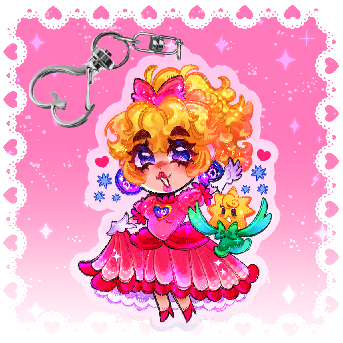 Princess Keychains - PREORDER FANMADE Mario Acrylic Keychain By Jamealipuff