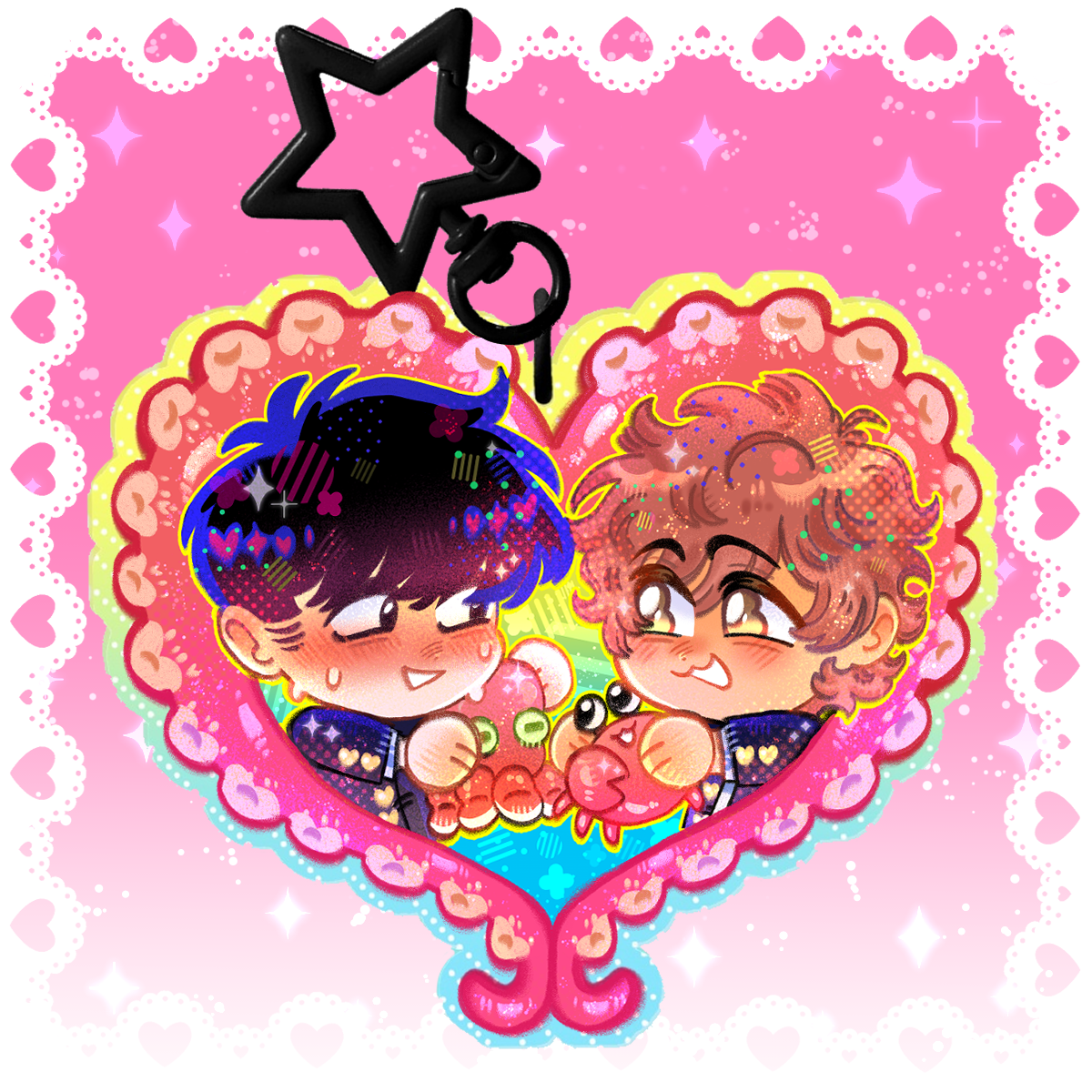 NakaHiro- PREORDER FANMADE Go For It Nakamura!! Acrylic Keychain By Jamealipuff