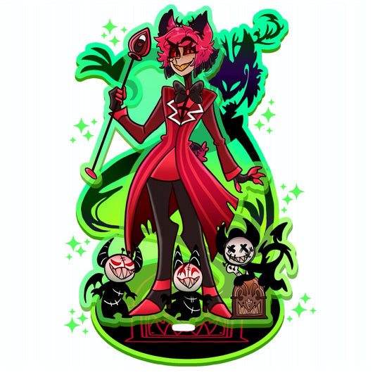 Alastor The Radio Demon - FANMADE Hazbin Hotel Acrylic Standee By Jamealipuff