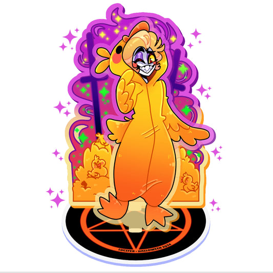 Lucifer Morningstar - Halloween 2024 FANMADE Hazbin Hotel Acrylic Standee By Jamealipuff