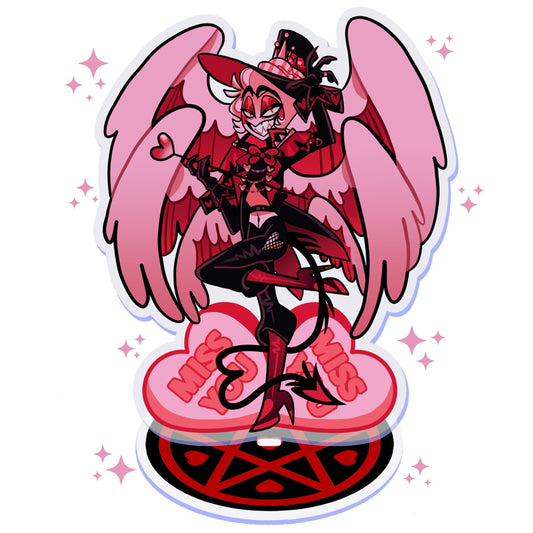 Lucifer Morningstar - PREORDER Valentine’s 2025 FANMADE Hazbin Hotel Acrylic Standee By JamealipuffR