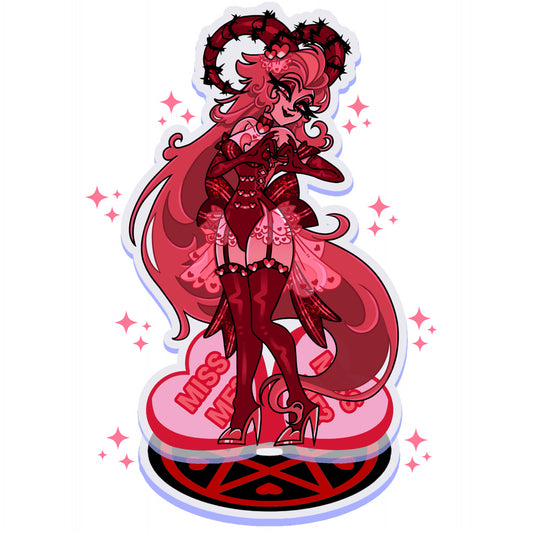 Lilith Morningstar - PREORDER Valentine’s 2025 FANMADE Hazbin Hotel Acrylic Standee By Jamealipuff