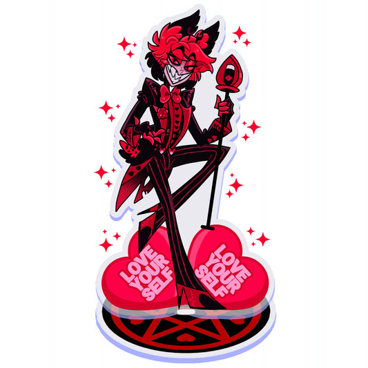 Alastor - PREORDER Valentine’s 2025 FANMADE Hazbin Hotel Acrylic Standee By Jamealipuff
