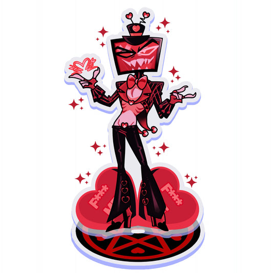 Vox - PREORDER Valentine’s 2025 FANMADE Hazbin Hotel Acrylic Standee By Jamealipuff